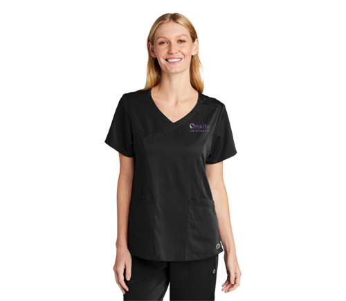 WonderWink Women's Premiere Flex Mock Wrap Top - Onsite University