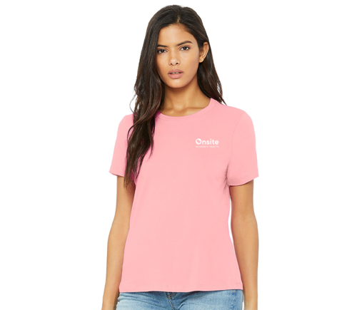 BELLA + CANVAS Women's Relaxed Jersey Pink Tee