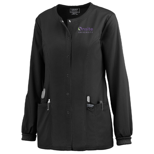 Cherokee Women's Revolution Snap Front Warm-up Scrub Jacket